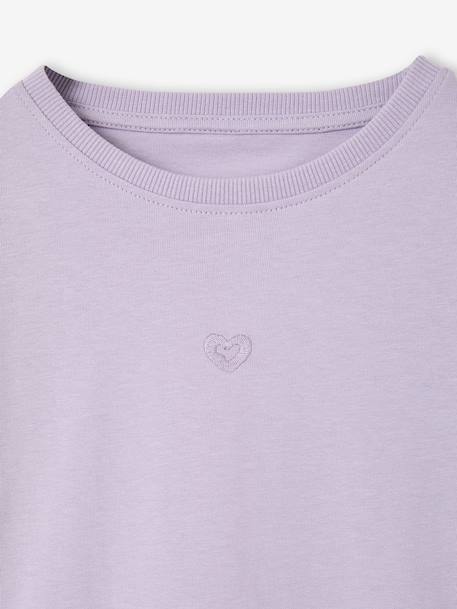 T-shirt manches longues fille mauve+prune - vertbaudet enfant 