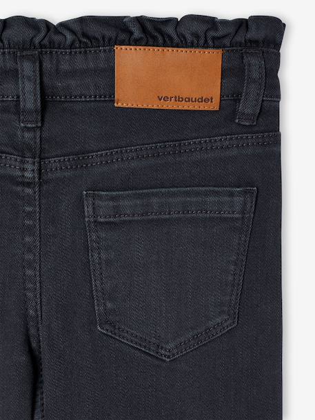 Slim fit broek voor meisjes inktblauw+zachtpaars - vertbaudet enfant 