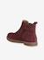 Boots enfant fille cuir élastiquées et zippées bordeaux+camel+marine+or - vertbaudet enfant 