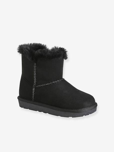 Boots enfant fille textile zippées noir - vertbaudet enfant 