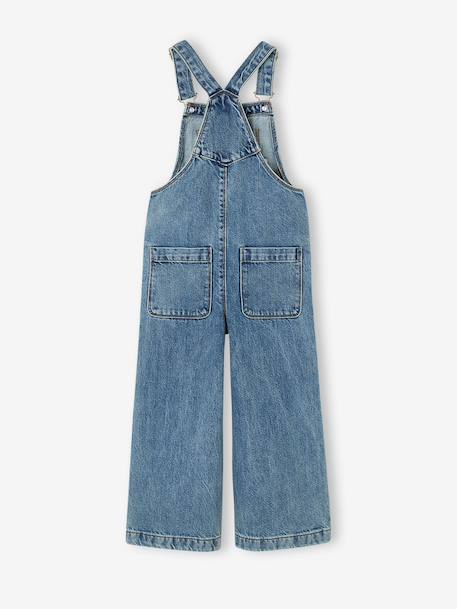 Geborduurde tuinbroek van denim jeansblauw - vertbaudet enfant 