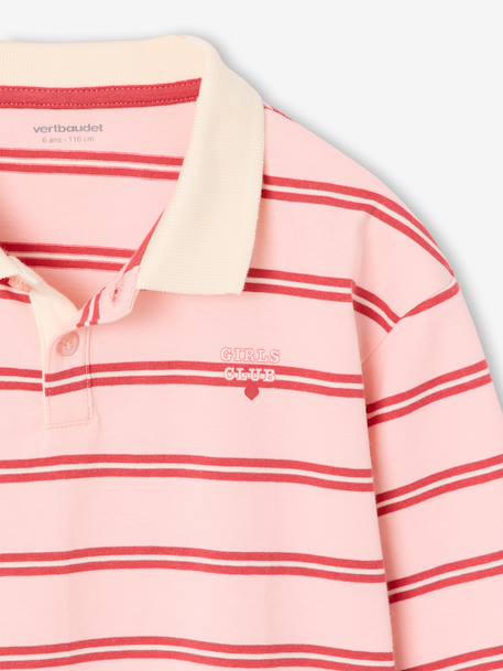 Polo manches longues fille rose bonbon - vertbaudet enfant 