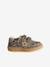 Meisjessneakers leer met klittenband beige+bruin+goudgeel+oudroze - vertbaudet enfant 