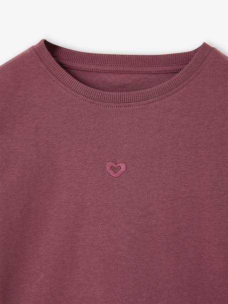 T-shirt manches longues fille mauve+prune - vertbaudet enfant 
