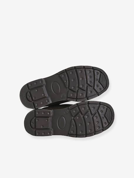 Boots enfant garçon cuir élastiquées brun - vertbaudet enfant 