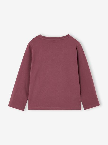 T-shirt manches longues fille mauve+prune - vertbaudet enfant 