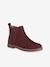 Boots enfant fille cuir élastiquées et zippées bordeaux+camel+marine+or - vertbaudet enfant 
