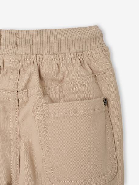 Pantalon en sergé doublé bébé garçon beige+ENCRE+noix de pécan+vert bouteille - vertbaudet enfant 