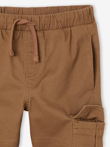 Pantalon garçon battle facile à enfiler bleu glacier+kaki foncé+noisette+taupe - vertbaudet enfant 