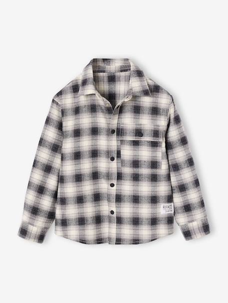 Chemise manches longues garçon gris - vertbaudet enfant 