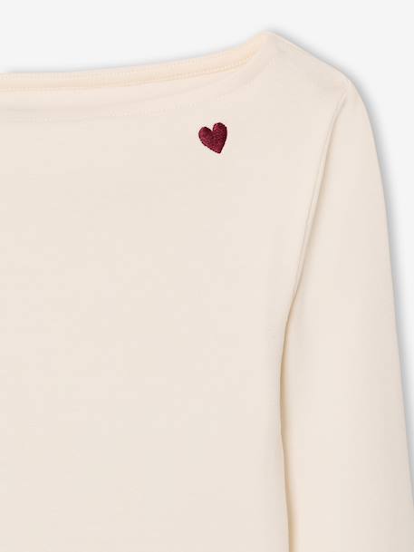 Lot de 2 t-shirts en côtes fille bordeaux+gris chiné+vert anglais - vertbaudet enfant 