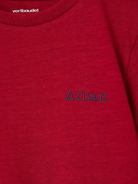 T-shirt garçon personnalisable manches courtes aubergine+blanc+BLEU+jaune pâle+rouge+sauge - vertbaudet enfant 