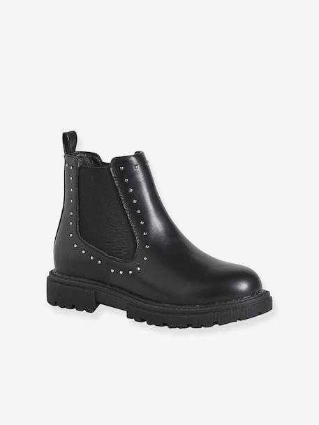 Bottine enfant fille synthétique zippée noir - vertbaudet enfant 