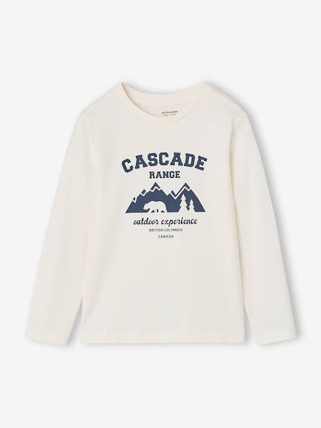 Lot de 3 T-shirts manches longues garçon caramel+lilas+rouille+vert sauge - vertbaudet enfant 