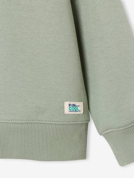Lot de 2 sweats garçon col rond vert sauge - vertbaudet enfant 