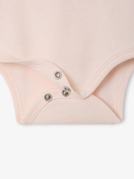 Lot de 2 bodies naissance manches longues cappuccino+rose pâle+vert sauge - vertbaudet enfant 