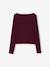Lot de 2 t-shirts en côtes fille bordeaux+gris chiné+vert anglais - vertbaudet enfant 