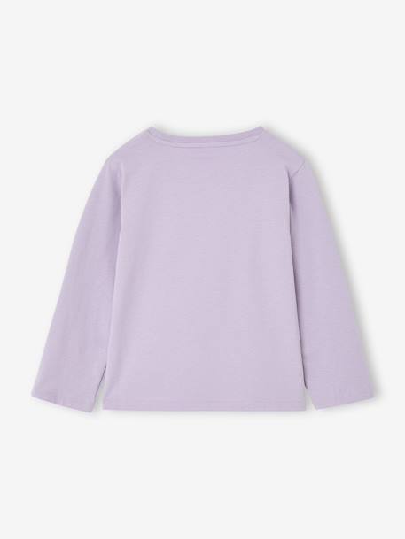 T-shirt manches longues fille mauve+prune - vertbaudet enfant 