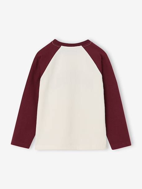 T-shirt manches longues raglan garçon bordeaux - vertbaudet enfant 