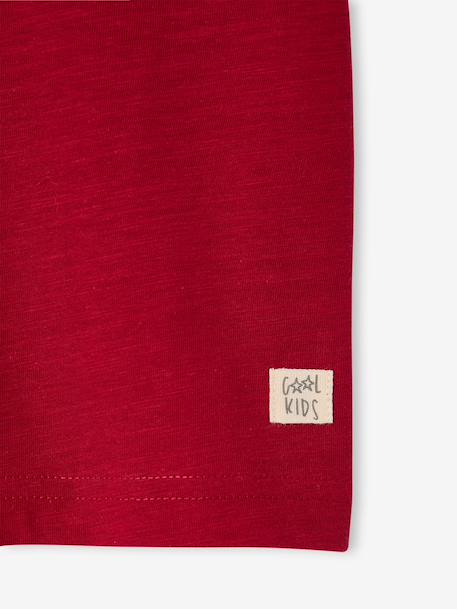 T-shirt garçon personnalisable manches courtes aubergine+blanc+BLEU+jaune pâle+rouge+sauge - vertbaudet enfant 