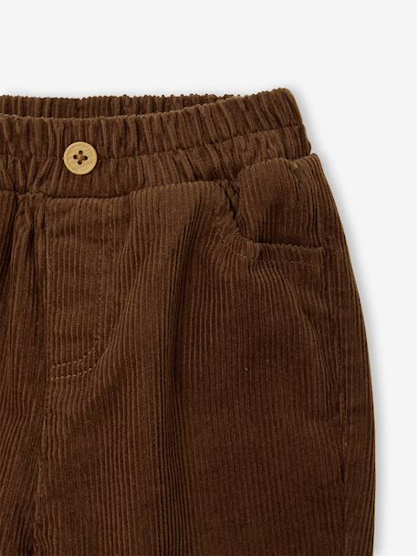 Pantalon bébé en velours côtelé bleu grisé+caramel+lichen+marron - vertbaudet enfant 