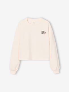 -Tee-shirt cropped fille motif dos