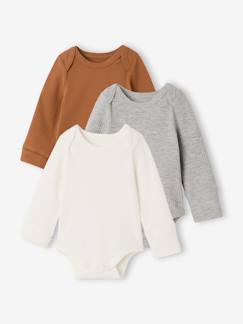 Bébé-Body-Lot de 3 bodies bébé garçon manches longues