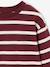 Tee-shirt rayé manches longues garçon bleu nuit+bordeaux+écru - vertbaudet enfant 