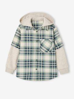-Chemise double matière effet 2 en 1 garçon