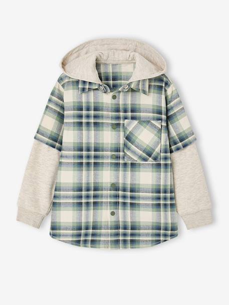 Garçon-Chemise double matière effet 2 en 1 garçon