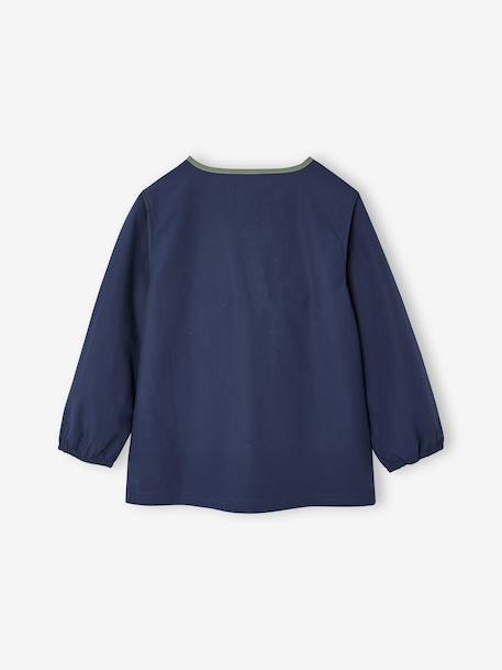 Tablier garçon personnalisable 'Cool school' bleu+bleu foncé - vertbaudet enfant 