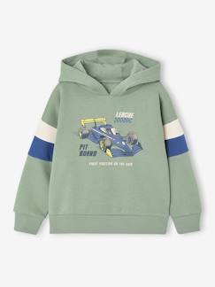 -Sweat garçon à capuche motif placé