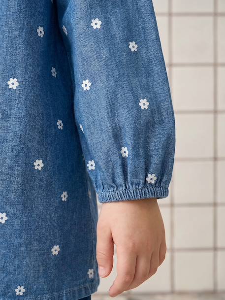 Tablier fille personnalisable bleu jean - vertbaudet enfant 