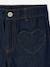 Wijde meisjesjeans middenblauw+ongewassen denim - vertbaudet enfant 
