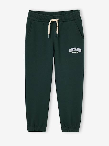 Joggingbroek jongen met print beige+dennen+marineblauw - vertbaudet enfant 