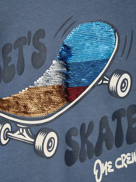 T-shirt manches longues garçon bleu moyen - vertbaudet enfant 