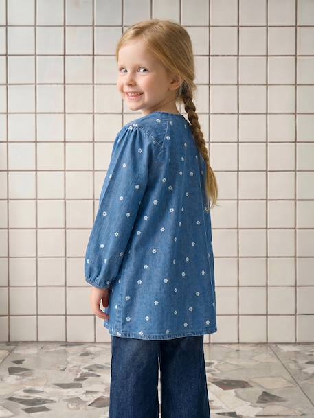 Tablier fille personnalisable bleu jean - vertbaudet enfant 