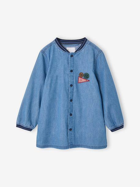 Personaliseerbare jongensschort jeansblauw - vertbaudet enfant 