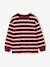 Tee-shirt rayé manches longues garçon bleu nuit+bordeaux+écru - vertbaudet enfant 
