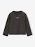 T-shirt manches longues fille anthracite+écru+vieux rose - vertbaudet enfant 