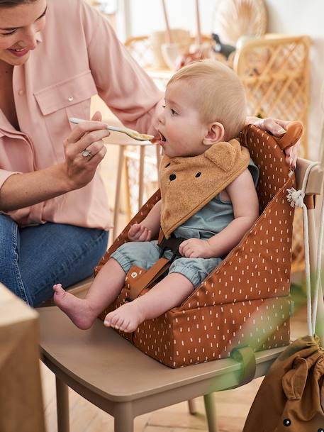Rehausseur de chaise beige imprimé+blanc imprimé+bleu grisé+écru+GRIS+multicolore+noisette+noisette+rayé blanc+rose pâle - vertbaudet enfant 