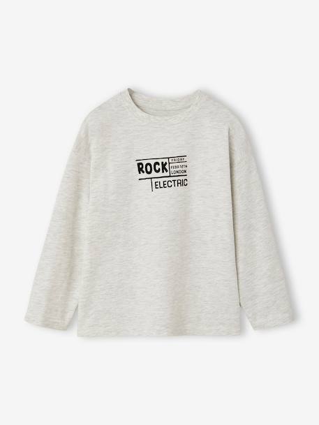 Jongensshirt met lange mouwen gemêleerd wit - vertbaudet enfant 