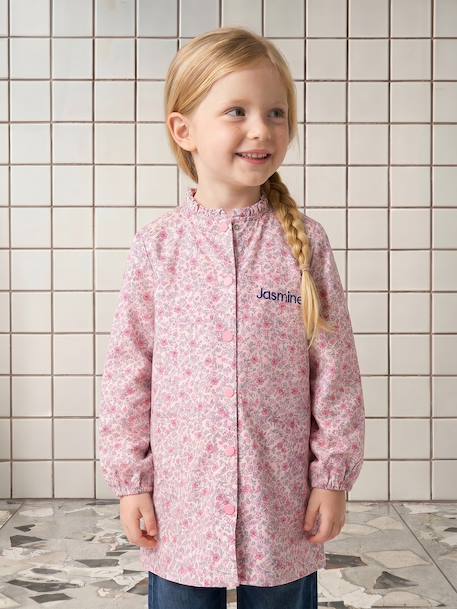 Tablier fille pressionné personnalisable rose dragée - vertbaudet enfant 