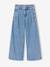 Wijde jeans voor meisjes denimgrijs+middenblauw - vertbaudet enfant 