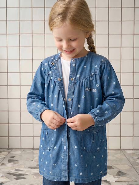 Tablier fille personnalisable bleu jean - vertbaudet enfant 