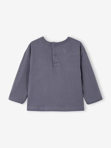 Lot de 2 T-shirts bébé garçon manches longues cacao+vert émeraude - vertbaudet enfant 