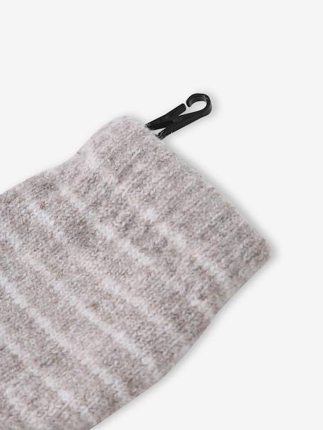 Ensemble bébé garçon bonnet, snood et moufles bleu océan+taupe - vertbaudet enfant 
