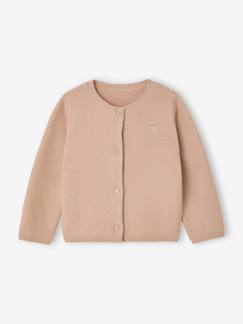 -Cardigan broderie dorée coeur bébé