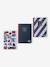 Set van 2 schriftjes met stickers lichtroze+marineblauw - vertbaudet enfant 