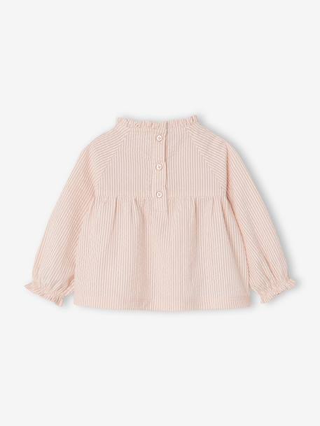 Babyblouse met lange mouwen roze (poederkleur) - vertbaudet enfant 